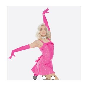 Girls Sparkling Pink Dance Costume Dress